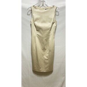 Le Souk Womens 38 (S) Beige Pencil Midi Sleeveless Dress
